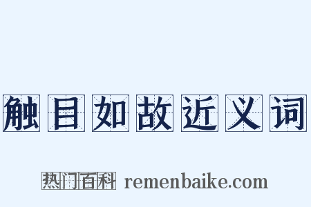触目如故近义词是什么意思的图片